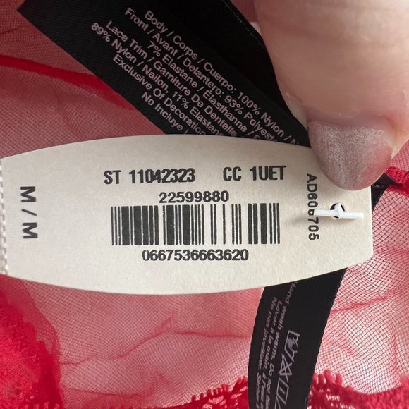 Victoria’s Secret cheeky red sequin sheer underwear panties size medium nwt - Picture 3 of 7